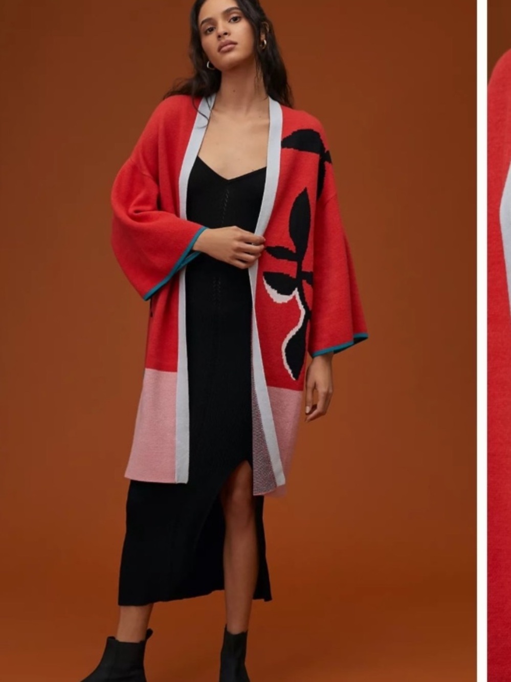 Women's Anthropologie Rouget Botanical Kimono Cardigan Sweater one size
